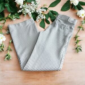 Betabrand Classic Dress Pant Yoga Sz M Straight Leg White Black Square Print